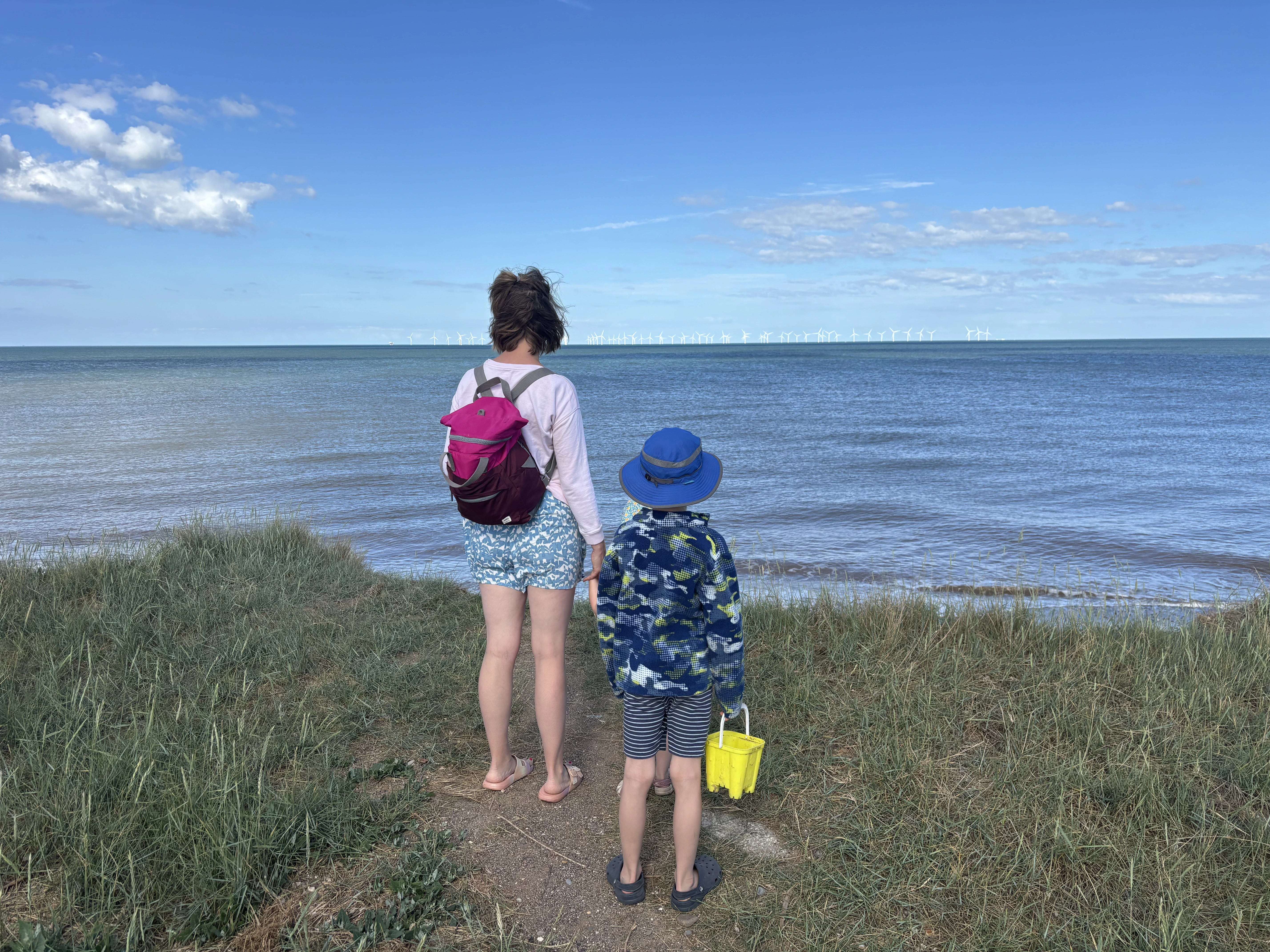 A family arriving for a private cruise port transfer on the north-east coast